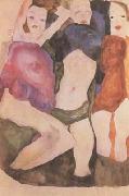 Egon Schiele Three Girls (mk12) Sweden oil painting artist